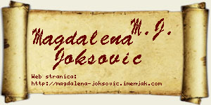 Magdalena Joksović vizit kartica
